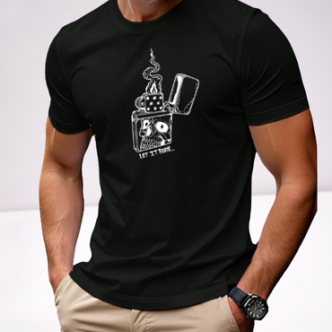 Ανδρικά t-shirt Cotton Point με τύπωμα σε 6 αποχρωσεις  ZIPPO