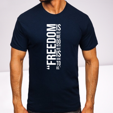 Ανδρικα t-shirt Cotton Point με τυπωμα σε 6  αποχρωσεις FREEDOM