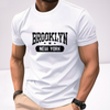 Ανδρικα t-shirt Cotton Point με τυπωμα σε 6 αποχρωσεις  BROOKLYN