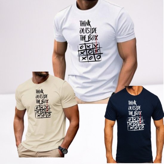Ανδρικα t-shirt Cotton Point με τυπωμα σε 6 αποχρωσεις OUTSIDE