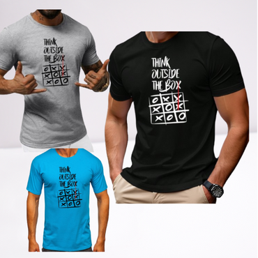 Ανδρικα t-shirt Cotton Point με τυπωμα σε 6 αποχρωσεις OUTSIDE