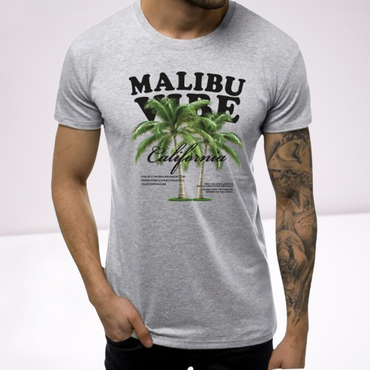 Ανδρικά t-shirt Cotton Point με τύπωμα σε 7 αποχρώσεις  MALIBU