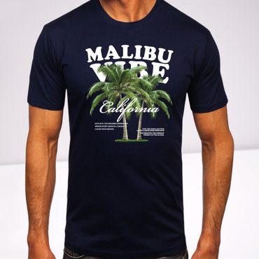 Ανδρικά t-shirt Cotton Point με τύπωμα σε 7 αποχρώσεις  MALIBU