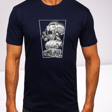 Ανδρικα t-shirt Cotton Point με τυπωμα σε 7 αποχρωσεις  VW CARS
