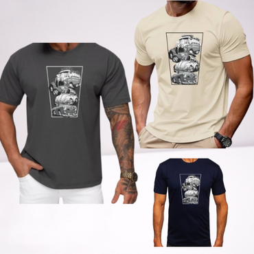 Ανδρικα t-shirt Cotton Point με τυπωμα σε 7 αποχρωσεις  VW CARS