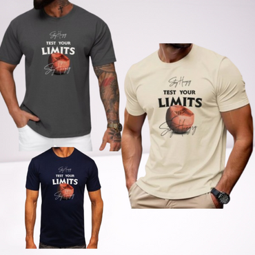 Ανδρικα t-shirt Cotton Point με τυπωμα σε 7 αποχρωσεις LIMITS