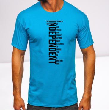 Ανδρικα t-shirt Cotton Point με τυπωμα σε 7 αποχρωσεις  INDEPENDENT