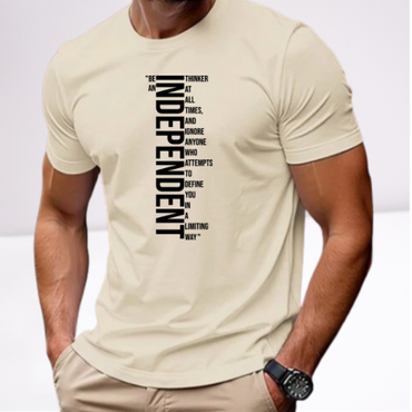 Ανδρικα t-shirt Cotton Point με τυπωμα σε 7 αποχρωσεις  INDEPENDENT