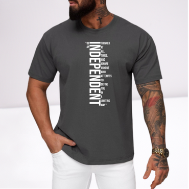 Ανδρικα t-shirt Cotton Point με τυπωμα σε 7 αποχρωσεις  INDEPENDENT