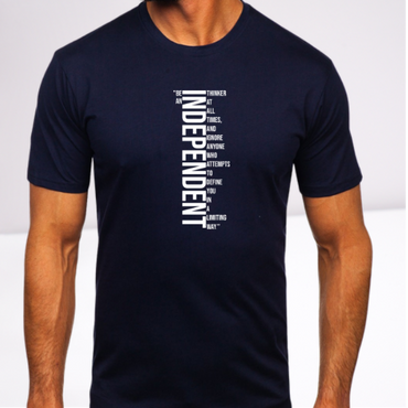 Ανδρικα t-shirt Cotton Point με τυπωμα σε 7 αποχρωσεις  INDEPENDENT