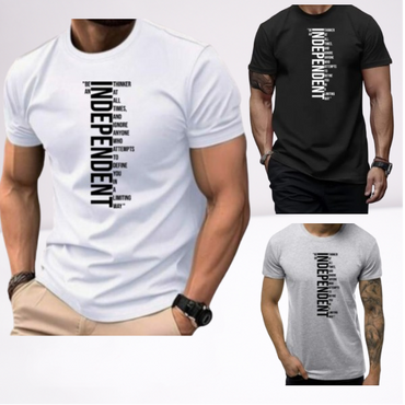 Ανδρικα t-shirt Cotton Point με τυπωμα σε 7 αποχρωσεις  INDEPENDENT