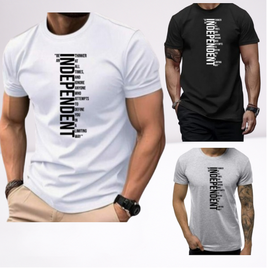 Ανδρικα t-shirt Cotton Point με τυπωμα σε 7 αποχρωσεις  INDEPENDENT