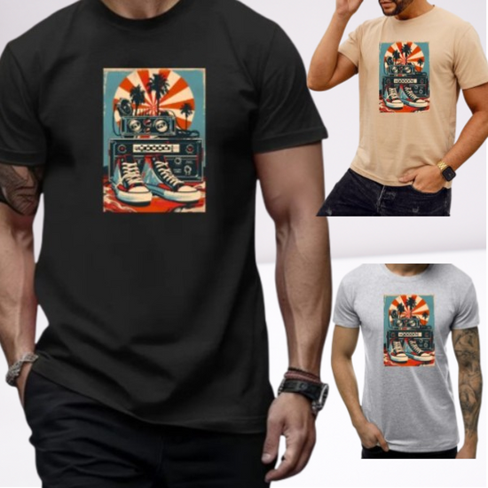 Ανδρικα t-shirt Cotton Point με τυπωμα σε 7 αποχρωσεις  ALL STAR