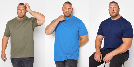 T-SHIRT ΜΠΛΟΥΖΑΚΙ ΥΠΕΡΜΕΓΕΘΟΣ ΣΕ 8 ΑΠΟΧΡΩΣΕΙΣ 4XL,5XL,6XL   C/P1100