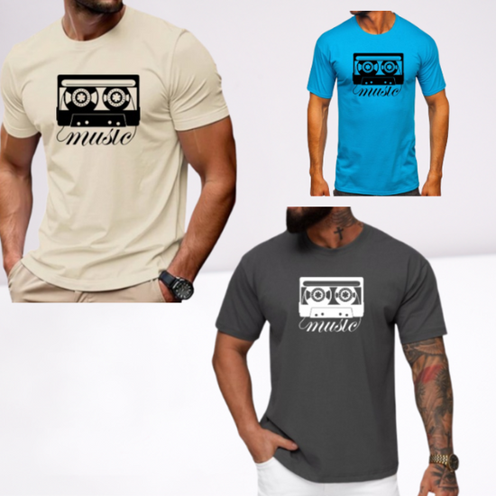 Ανδρικα t-shirt Cotton Point με τυπωμα σε 7 αποχρωσεις CASSETA