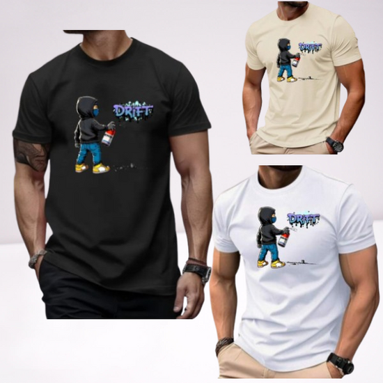 Ανδρικα t-shirt Cotton Point με τυπωμα σε 7 αποχρωσεις GRAFFITI