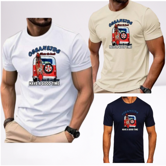 Ανδρικα t-shirt Cotton Point με τυπωμα σε 7 αποχρωσεις  OCEAN SIDE