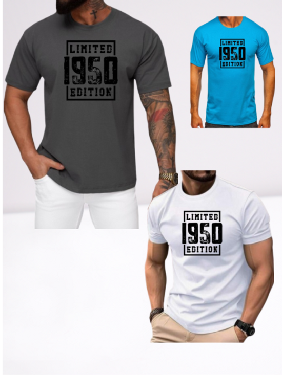 Ανδρικα t-shirt Cotton Point με τυπωμα σε 7 αποχρωσεις  LIMITED 1950