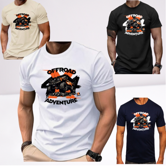 Ανδρικα t-shirt Cotton Point με τυπωμα σε 8 αποχρωσεις  4Χ4