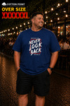 Ανδρικα t-shirts Cotton Point με τυπωμα σε 5 αποχρωσεις LOOK BACK OVER SIZE