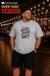 Ανδρικα t-shirts Cotton Point με τυπωμα σε 5 αποχρωσεις LOOK BACK OVER SIZE